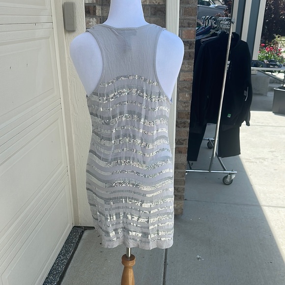 INC Silver Sequin Mini Dress - Picture 3 of 4